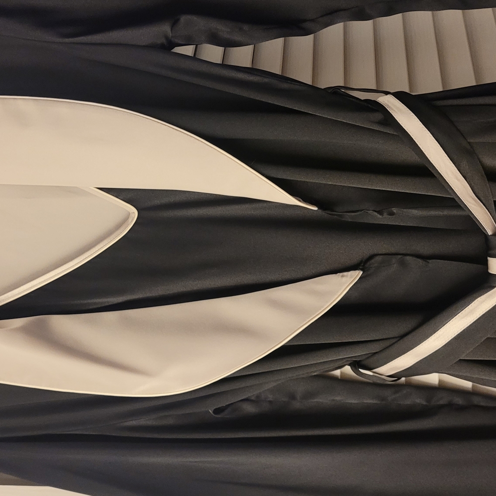 Black and White Wrap Dress